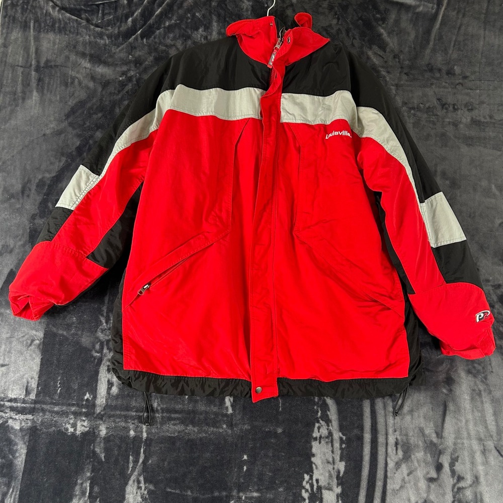 P2 Louisville Cardinals 3-in-1 Jacket Mens XL Red‎ Black Fleece Liner Parka